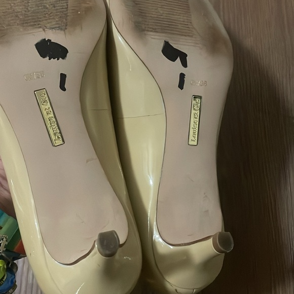 LOUISE et CIE Jacoba Kitten Heel Pump Light Beige Patent Womens,6/36!CUTE - Picture 5 of 8